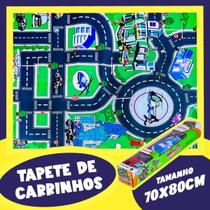 Brinquedo pista de tapete com carrinho de plastico, c/ 2 pcs, c/ acessorio