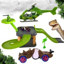 Brinquedo Pista Dinossauro Carro Helicóptero Menino Presente