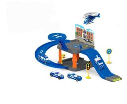 Brinquedo Pista Estacionamento Para Carrinhos Garagem Dino Policia Bombeiro Carros De Corrida Infantil Para Crianças - Well Kids