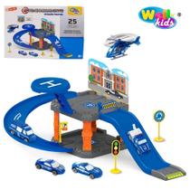 Brinquedo Pistas Estacionamento/Garagem Carro + Acessórios 25 Peças - Wellkids - Estação Policial