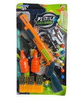 Brinquedo Pistola c/ lança bolas +dardos +arminha Infantil
