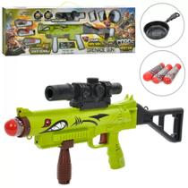 Brinquedo Pistola de Dardos Metralhadora Bazuca Luz 47cm Brinquedo Pistola de Dardos Metralhadora Bazuca Luz 47cm