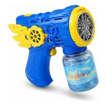 Brinquedo Pistola Lança Bolhas Com Refil De Sabão Cor Azul Brinquedo Pistola Lança Bolhas Com Refil De Sabão Cor Azul