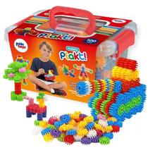 Brinquedo Plakt Monta Monta Bloquinhos 100 Peças Com Maleta - Paki Toys