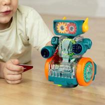 Brinquedo Plástico Elétrico Robô Engrenagem Transparente