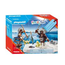 Brinquedo Playmobil Family Fun Pescador No Gelo Sunny 70606