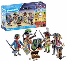 Brinquedo Playmobil My Figures Pirates com 4 bonecos +83 peças 5+