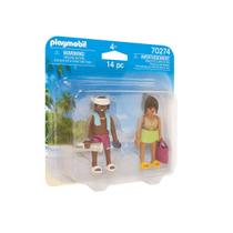 Brinquedo Playmobil Pack 2 Bonecos Casal de Férias