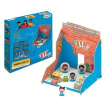 Brinquedo Playset Quebra-cabeça Prédio Azul 3D D.P.A. 41 Peças madeira reflorestada Xalingo - 55098