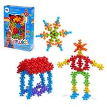 Brinquedo Plukt 100 Peças para Montar Educativo Paki Toys