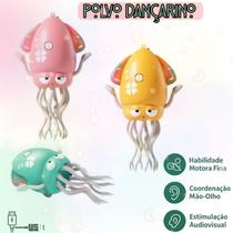 Brinquedo Polvo Dançante com Luz Som Sensor de Movimento Diversão Sensorial Habilidade Motora
