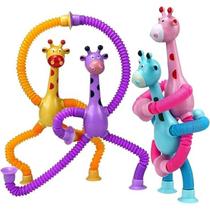 Brinquedo Pop Tubes Girafa com Led e Ventosa Tubinhos Elásticos Infantil Girafas Fofinhas Divertidas Alívio Estresse Estimula Criativade das Crianças Brinquedo Pop Tubes Girafa com Led e Ventosa Tubinhos Elásticos Infantil Girafas Fofinhas Divertidas Alívio Estresse Estimula Criativade das Crianças