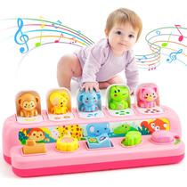 Brinquedo pop-up interativo Duchong para criança de 1 ano com música e luz Brinquedo pop-up interativo Duchong para criança de 1 ano com música e luz
