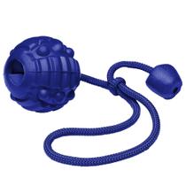 Brinquedo Porta Petisco com Corda e Apito para Cães Azul