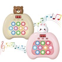 Brinquedo portátil Fast Push Pop Fidget YOPYCCD com tela LED marrom Brinquedo portátil Fast Push Pop Fidget YOPYCCD com tela LED marrom