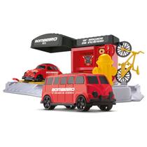 Brinquedo Posto De Bombeiro Com Furgão Orange Toys