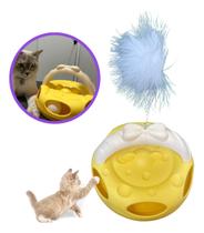 Brinquedo Pra Gato Interativo Pena Bolinha Corre Corre