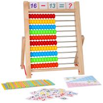 Brinquedo pré-escolar para aprender matemática KIDWILL Abacus com cartões e palitos