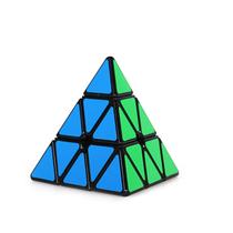 Brinquedo preto Speed Cube AMAZA 3x3 Pyramid Triangle Puzzle