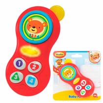 Brinquedo Primeira Infância Telefone Celular Do Bebê +3 Meses Músicas Som Melodias Luz Luzes Win Fun