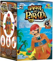 Brinquedo Pula Pirata Barril Infantil Jogo De mesa Brinquedo Pirata - braskit