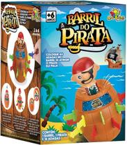 Brinquedo Pula Pirata Barril Infantil Jogo De mesa Brinquedo Pirata - braskit