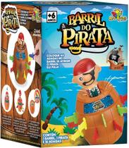 Brinquedo Pula Pirata Barril Infantil Jogo De mesa Brinquedo Pirata - braskit
