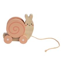 Brinquedo Pull Along Pearhead Montessori Snail para criança de 1 ano ou mais