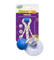 Brinquedo Push Ball Azul Corda com Bola e Ventosa - Truqys Pets