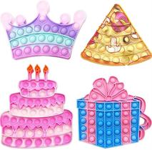 Brinquedo QETRABONE Birthday Cake Crown Fidget Toys para menina, 4 peças Brinquedo QETRABONE Birthday Cake Crown Fidget Toys para menina, 4 peças