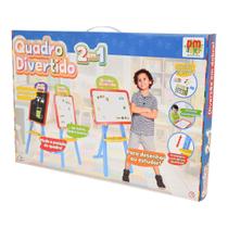 Brinquedo Quadro Divertido 2 em 1 Quadro Branco e Magnético - DM Toys Brinquedo Quadro Divertido 2 em 1 Quadro Branco e Magnético - DM Toys