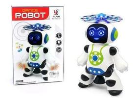 Brinquedo Que Robô Dança Gira 360 Emite Luzes E Musica Robot - Yijun