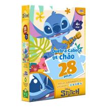 Brinquedo quebra cabeça 28 peças stitch de chão infantil hasbro