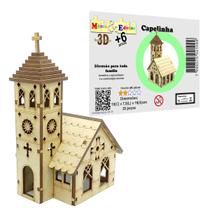 Brinquedo Quebra Cabeça 3D Capelinha Mdf - Monte & Eduque
