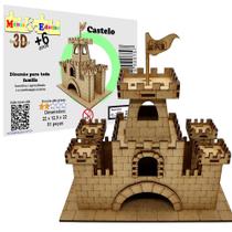 Brinquedo Quebra Cabeça 3D Castelo Mdf - Monte & Eduque