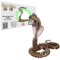 Brinquedo Quebra Cabeça 3D Cobra Mdf - Monte & Eduque
