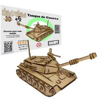Brinquedo Quebra Cabeça 3D Tanque de Guerra Mdf