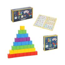 Brinquedo Quebra-Cabeça De Blocos Mágicos Montessori Arco-Íris Para Crianças Jogo Educacional De