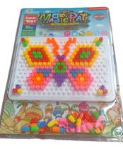 Brinquedo Quebra Cabeça Mosaico Pregos Pino Colorido 296 Pcs - QIMENT