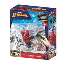 Brinquedo Quebra-Cabeça Scratch-Off Homem Aranha Zipper Box 150 Peças Multilaser - BR1317