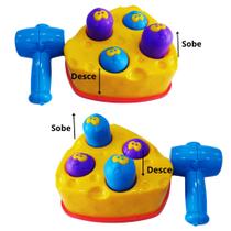 Brinquedo Rata Tuff Bate Bate Martelo Ratinho Educativo Didático Infantil - Jp Brink Brinquedo Rata Tuff Bate Bate Martelo Ratinho Educativo Didático Infantil - Jp Brink