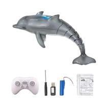 Brinquedo RC De Tubarão E Baleia Para Crianças, Robô De Controle Remoto Que Spray Água Para Piscina,