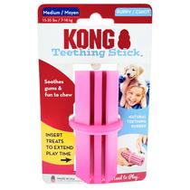 Brinquedo Recheável para Cachorro Kong Stick Puppy Mordedor Médio Rosa