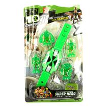 Brinquedo Relógio Ben 10 Omniverse Ominitrix Som e Luz 5 Pçs