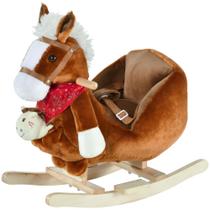 Brinquedo Ride-On Rocking Horse Qaba Brown para crianças de 18 a 36 meses Brinquedo Ride-On Rocking Horse Qaba Brown para crianças de 18 a 36 meses