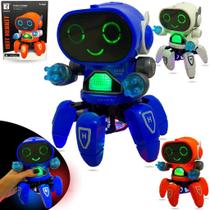 Brinquedo Robô Aranha Patas Som Luzes E Movimento