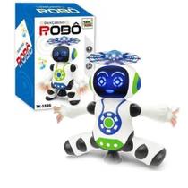Brinquedo Robô Dança Gira 360 Graus Musical Emite Sons Luzes - ToySmart Brinquedo Robô Dança Gira 360 Graus Musical Emite Sons Luzes - ToySmart