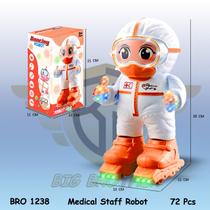 Brinquedo Robô Dança Gira Luzes Led Musical Infantil Dr. médico