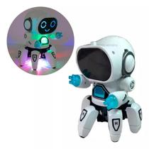 Brinquedo Robô Dançante Amigo Laranja com Som Luzes 3D E Movimento