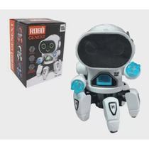 Brinquedo Robô dançante Com Som E Luz Uma Fofura! - dm TOYS(Branco) Brinquedo Robô dançante Com Som E Luz Uma Fofara!